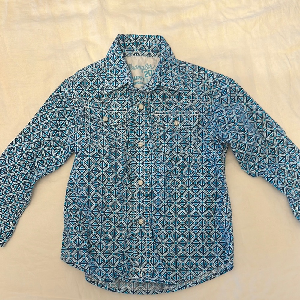 Wrangler Blue Patterned Kids Shirt